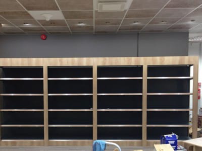 Handelshyllesystem, levering, montering 2